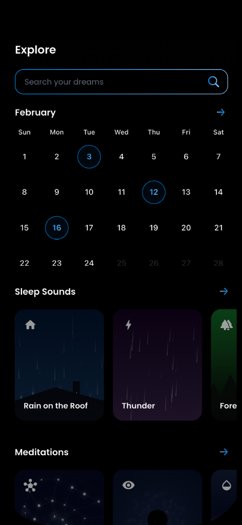 Mirror App - Dream Search, Calendar & Sleep Sounds